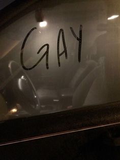 a car with the word gap written on it