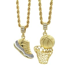 Retro Shoes Pendant Size (Length X Width) : 1-3/4" x 1-1/4"    Basketball Pendant Size (Length X Width): 2" x 1-1/8"  Chains Length: 18" + 2" Sport Jewelry, Retro 11 Concord, Hood Rich, Curry Nba, Rapper Jewelry, Expensive Jewelry Luxury, Retro 11