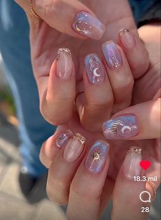 Gel Polish Nail Designs On Natural Nails, Lilac Nail Art, Gel X Extensions, Funny Marriage, Lilac Nails, Subtle Nails, Pretty Gel Nails, Cute Gel Nails, Married Couples