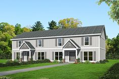 this is a computer rendering of these two - story house plans for the new home