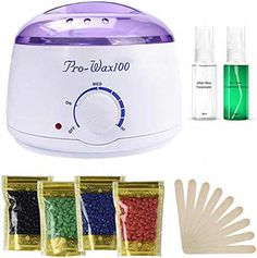 Durable and Light: With high quality and high temperature materials, electric cable and plug, This wax kit for hair removal is very durable and light. it is irreplaceable for any waxing needs. Any oily residue left behind can be wiped off with a clean, dry cloth. Waxing Heater, Painless Waxing, Wax Heater, Hard Wax Beans, Wax Beans, Wax Heaters, Electric Wax Warmer, Wax Bean, Hair Removal Machine