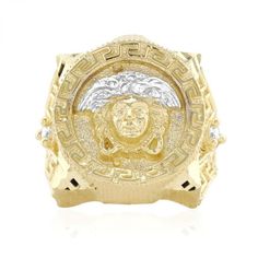 Ring Size: 9-5 Weight (gm): 8.3 Product Category: Rings Body Area: Finger Occasion: Any For: Men Base Metal: Yellow Gold, 10k Stone Fancy Color Alt 2 (obsolete): White, Yellow Brand: WJD Exclusives Crafted in: Europe Metal: White Gold, Yellow Gold Metal Purity: 10K Finish: Diamond Cut Gemstone: Diamond Stone Carat: 0.30 Stone Cut: Round Stone Creation: Simulated Stone Color: D Stone Clarity: VVS1 Stone Grade: Ideal Stone Setting: Bezel Ring Size: 9, 9.5, 10, 10.5, 11, 11.5, 12, 12.5, 13 Ring Sty Frame Ring, Mens Ring Sizes, Medusa Head, Signet Ring Men, Diamond Alternatives, Men's Rings, Real Diamonds, Diamond Stone, Signet Ring