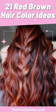 Auburn And Caramel Highlights, Dark Red Hair With Honey Highlights, Red Hair With Caramel Highlights Auburn, Hair Color Ideas For Brunettes Red Highlights, Brown Red Bayalage, Red And Gold Highlights On Brown Hair, Dark To Red Balayage, Red Colored Hair Ideas, Brunette Fall Hair 2023 Red