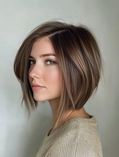 27 Stunning Inverted Bob Haircuts to Try in 2024 Long Front Stacked Back Hair, Short Reverse Bob Haircut, Uneven Bob Haircut, Round Face Haircuts Medium, Long Inverted Bob, Easy Haircuts, Bob Haircuts For Thick Hair, Inverted Long Bob