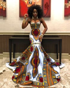 African Prom Dresses Ankara, African Formal Dress, African Prom Dress, Dashiki Dress, Casual Attire For Women, African Prom Dresses, Gaun Fashion