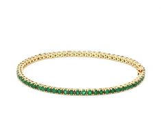 Natural emerald tennis bracelet in solid 14k 18k gold | 2.50 mm 5-6ct emerald round cut tennis bracelet chain | Green emerald bracelet goldSTONE DETAILS :✦ Gemstone: Emerald✦ Gemstone Type : Natural✦ Gemstone Size : 2.00mm / 2.50 mm✦ Gemstone Shape : Round cut✦ Number of gemstones : 64✦ Gemstone Weight : 5-6 carats✦ Gemstone Grade : AAA✦ Gemstone Color : Vivid GreenMETAL DETAILS :✦ Metal : 14K/18K Gold✦ Metal Color : Yellow / White / Rose Gold✦ Setting : Prong Setting✦ Ring Box : YesSHIPPING DET Classic Emerald Tennis Bracelet In Yellow Gold, Classic Yellow Gold Emerald Tennis Bracelet, Round Emerald Tennis Bracelet Gift, Round Emerald Tennis Bracelet As Gift, Emerald Tennis Bracelet Gift, Fine Jewelry Emerald Tennis Bracelet In Yellow Gold, Fine Jewelry Emerald Tennis Bracelet As Gift, Fine Emerald Tennis Bracelet In Yellow Gold, Emerald Tennis Bracelet Fine Jewelry Gift