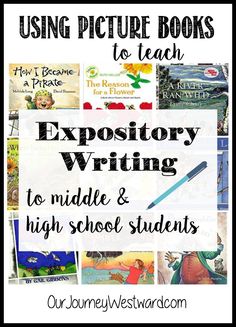 some books to teach writing and middle school students with the title using picture books to teach expo