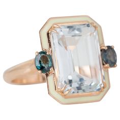 Art Deco Style 6.00-7.00 Ct Topaz and Montana Sapphire 14K Gold Cocktail Ring This ring was made with quality materials and excellent handwork. I guarantee the quality assurance of my handwork and materials. It is vital for me that you are totally happy with your purchases. 14K Solid Rose Gold. with hallmark. Weight: -6.53 Grams (It may vary according to the ring size.) Main Stone Details: -6.00-7.00 Ct Topaz Side-Left&Right Stone Details: -Total 0.70-0.90 ct Montana Sapphire The item has exceptional lustre and clarity. Sturdy setting. Please feel free to ask every question of the ring’s details. I can re-size or re-shape this ring as you wish. All my products are certified. Free Gift Packaging I always believe in a piece of jewellery as a gift is an exciting experince. I want to make this Aquamarine Cocktail Ring, Yellow Gold Cocktail Ring, Sapphire Cocktail Ring, Cocktail Jewelry, Gold Cocktail Ring, Gold Cocktail, Montana Sapphire, Vintage Cocktail, Estilo Art Deco