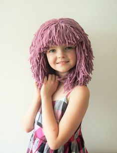 Best Winter Hats, Crochet Wig, Hair Hat, Diy Wig, Crochet Kids Hats, Yarn Hair, Carnival Costume