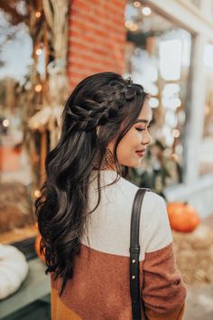 Braided Hairdo, Messy Braids, Haircut Designs, Front Hair Styles, Hairdo For Long Hair, Braids For Long Hair, Striped Cardigan, Gorgeous Hair