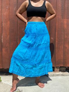 - this is an amazing pure cotton skirt from India with a double layer so it is not see-through at all. - Elastic waistband, it is super stretchy and extremely comfortable. - This gives a perfectly comfortable and very flattering look for all shapes and sizes. - This cotton skirt looks amazing with a Bikini top, basic t-shirts, tank top, and however you want to style it. - Made in India Care: - We recommend hand washing and tap/cold water - Machine wash, gentle cycle - Do not bleach - Air dry Not Hippie Cotton Maxi Skirt For Festivals, Bohemian Style Solid Color Lined Skirt Bottoms, Bohemian Cotton Skirt For Beach, Solid Color Cotton Skirt For Vacation, Bohemian Cotton Skirt For The Beach, Solid Cotton Skirt For Vacation, Cotton Skirt For Vacation, Bohemian Solid Color Lined Skirt, Cotton Lined Skirt Bottoms