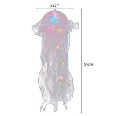 an image of a jellyfish with lights on it's back and side view