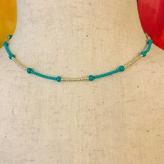 14” Turquoise And Silver Choker. 2.5” Extension. Dainty Seed Bead Choker. Hand Made With Seed Beads. Findings Silver Tone P1 Adjustable Turquoise Necklace For Summer, Handmade Blue Turquoise Necklace For Summer, Blue Jewelry With Silver Beads For Summer, Adjustable Blue Beaded Turquoise Necklace, Blue Turquoise Necklace For Summer Beach, Adjustable Blue Turquoise Necklace With Silver Beads, Adjustable Turquoise Beaded Necklace With Silver Beads, Adjustable Light Blue Beaded Necklace For Summer, Blue Turquoise Necklace With Beaded Chain For Beach