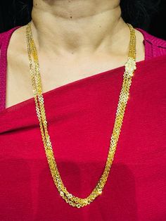 22 karat gold 'lakshmi' 3 - lines necklace - chandanhaar - andhra chandraharam   - 235-GN336 - in 41.650 Grams for USD $4,450.57 USD. 
Made in India by Totaram Jewelers Online this product is in Gold - 22 Karat BIS Hallmark 916 Gold  & is an excellent gift for Adult - Women. Ships fully insured with secured guaranteed delivery for free with your order over $250 from New Jersey USA & comes with 30 days exchange policy. Bollywood Style Kundan Necklace In Yellow Gold For Navratri, Bollywood Style 22k Gold Temple Necklace, 22k Gold Bridal Necklace For Puja, Bollywood Style Yellow Gold Temple Necklace For Diwali, Yellow Gold Temple Necklace Bollywood Style For Festive, Bollywood Style Yellow Gold Temple Necklace, Bollywood Style Yellow Gold Bridal Necklace For Diwali, 22k Gold Bollywood Temple Necklace, Bollywood Style Yellow Gold Temple Necklace With Zari Work