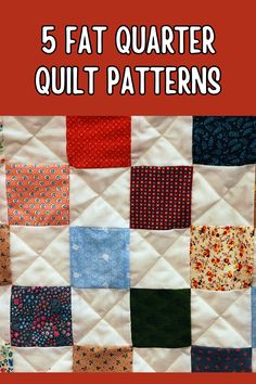 Explore a world of creativity with fat quarter quilt patterns! These versatile 18x22 inch fabric cuts offer endless design possibilities. From traditional to modern styles, find inspiration for your next quilting project and let your creativity soar! Lap Size Quilt Patterns Free, 4 Color Quilt Blocks, Quilt Patterns For Large Print Fabrics, Far Quarter Quilt Patterns, 5 Fat Quarter Quilt Pattern Free, What To Make With Fat Quarters, 16 Fat Quarter Quilt Pattern, Large Scale Fabric Quilt Pattern, Fat Quarter Baby Quilt Pattern Free