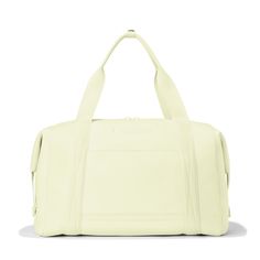 Meet your sunny sidekick, the Landon Carryall in tropical Piña. This pale yellow duffle bag radiates summertime vibes you can carry all year round. Pack this bright carryall bag with your weekend essentials or tote it to the gym for your next sweat sesh. Not quite pastel and not quite neon, this yellow weekender bag is the ultimate splash of summer. Shoe Laundry, Weekend Essentials, Summertime Vibes, Long Weekend Trips, Neutral Bag, Dagne Dover, Women Backpack Travel, Grocery Tote, Kit Bag