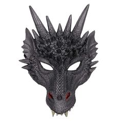 PRICES MAY VARY. Material & Size - The head mask is made of Healthy Pu Foam, high quality and durable. Dragon masks: 11.8*8.2in and include elastic band for a cozy fit, run pretty true to size for adult. Fantasy and Legend - In the movie, Dragon Mother has three dragons, they are a powerful force in the world. In China, people think dragon is their forefather, stand for all the good things, they respect dragon very much. Wear Mask To Join The Carnival- This dragon mask is a conversation starter Dinosaur Cosplay, Party Animal Costume, Real Dragon, Dragon Dinosaur, Dragon Cosplay, Felt Animal Masks, Dragon Flying, Adult Party Decorations, Horror Mask