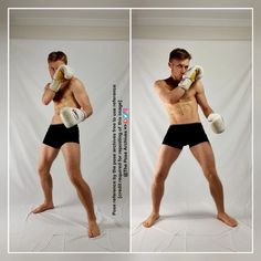 a man with no shirt and boxing gloves posing for the camera in front of a white background