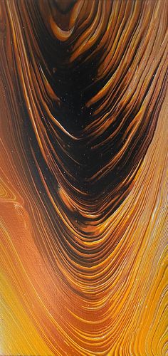 an abstract painting with orange and yellow colors