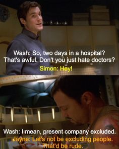 star trek movie scene with caption that reads, wash so, two days in a hospital? that's awful don't you just hate doctors simon hey