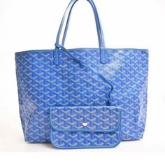 Goyard Pm Tote Bag. Blue Color. Excellent Condition. No Stains Or Scratches. Handle In Excellent Condition. Corners Are In Good Shape. Also Available In Black. Both Colors R In Excellent Condition. Goyard Bag, Diaper Bag, Color Blue, Bag Lady, Blue Color, Tote Bag, Blue, Black, Color