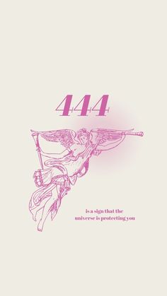 a pink poster with the number 414 on it