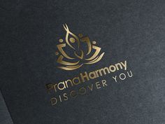 a black and gold logo with the words, phanarhemony discovery you