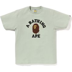 PIGMENT COLLEGE TEE MENS | us.bape.com Bape Camo, Go Ape, Ape Bape, College Tees, Bathing Ape, A Bathing Ape, Virtual Closet, Trading Cards, Tee Shirt