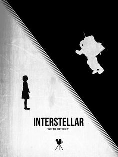 the movie poster for interstellar, with an image of a person standing in front