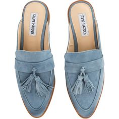 Stave Madden for Women: MAGAN BLUE SUEDE – TiltedSole.com Strappy Sandals Flat, Blue Suede Shoes, Studded Heels, Womens Wedges, Shoes Womens, In The End, Golf Shoes, Stylish Shoes, Ladies Fashion