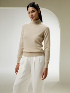 This light and soft regular fit sweater epitomizes luxury with the finest fibers of premium Mongolian cashmere, ensuring a flawless combination of classic design and style, is an essential piece for base layering. Old Money Sweaters Women, Lily Silk, Winter Products, Camisole Set, Cable Knit Turtleneck Sweater, Silk Knit, Sweater For Women, Oversize Fashion, Cashmere Turtleneck