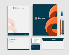 the stationery is neatly organized and ready to be used for your company's branding