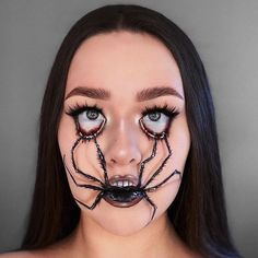 Maquillage Halloween Simple, Halloween Makeup Tutorial Easy, Creative Halloween Makeup, Halloweenský Makeup, Holloween Makeup, Halloween Makeup Diy, Halloween Makeup Pretty, Amazing Halloween Makeup