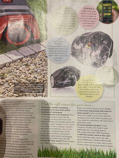 an article in a magazine about the benefits of lawn mowers and how to use them