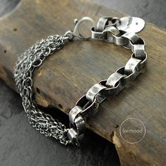 image 0 Sterling Silver Bracelets Handmade, Handcrafted Silver Jewelry, Silver Jewellery Online, Bracelet Love, Fine Silver Jewelry, Garnet Bracelet, Metal Bracelet, Silver Chain Bracelet, Silver Jewelry Handmade