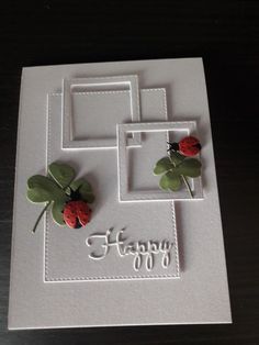 a card that has some flowers on it