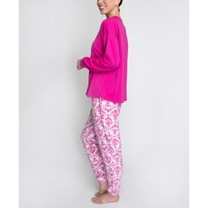 Can't wait to get home so you can get into your pajamas? We got you. Our super soft and comfy women's pajamas are made for those of us who prefer loungewear to actual clothes. Our women's sleepwear is ready for catching some zzz's or catching up on your favorite series. This pajama set features a winter classic Hanes print knitted rib top and joggers pants . Incredible Comfort! Designed using non-irritating knitted fabric, these feel sensationally soft on the skin and make the perfect loungewear Super Soft Pink Sleepwear For Loungewear, Comfortable Pink Sleepwear For Loungewear, Comfortable Pink Sleepwear, Super Soft Comfy Sleepwear For Relaxation, Comfy Super Soft Sleepwear For Relaxation, Super Soft Cotton Sleepwear For Loungewear, Super Soft Comfortable Sleepwear For Pajama Party, Comfortable Super Soft Sleepwear For Pajama Party, Super Soft Casual Sleepwear For Sleepovers