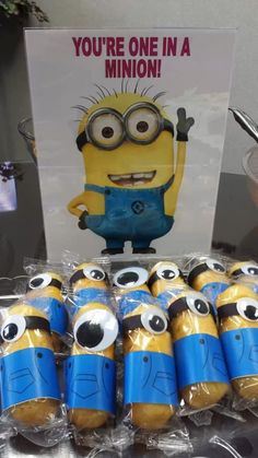 there are minion candies in plastic wrappers