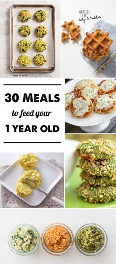 30 Meals to for 1-year-olds: I have such a hard time coming up with new meal ideas for my young toddler- love this list!! Fingerfood Baby, Baby Meals, Toddler Lunches, Baby Finger Foods