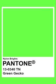 pantone's green gecko color is shown