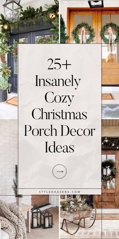 christmas porch decor ideas with text overlay