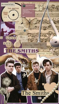 the smiths collage with music notes