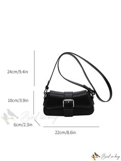 Bird in Bag - Decorative Baguette Bag Buckle Travel Baguette Shoulder Bag With Adjustable Strap, Satchel Baguette Bag With Detachable Strap, Detachable Strap Satchel Baguette Bag, Detachable Strap Crossbody Baguette Bag, Crossbody Baguette Bag With Detachable Strap, Detachable Strap Baguette Bag Satchel, Black Baguette Shoulder Bag For Daily Use, Travel Rectangular Baguette Bag With Hasp Closure, Square Baguette Bag With Hasp Closure For Travel