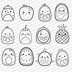 a set of six rubber stamps with different designs on them