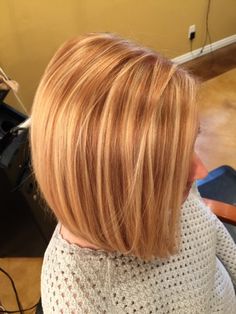 Hairtwist: Blonde highlights on natural copper hair Blond Cenușiu, Reddish Blonde Hair, Copper Blonde Hair, Kort Bob, Highlights Balayage