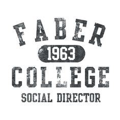 the logo for faber college social director