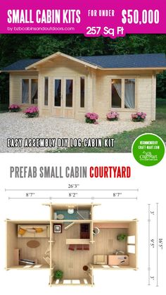 the small cabin kit is ready to be built in under $ 5, 000 and it has