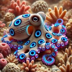 Different Types Of Octopus, Octopus Photos, Ocean Creatures Art, Octopus Species, Ocean Life Photography, Creature Marine, Octopus Tattoos, Blue Octopus