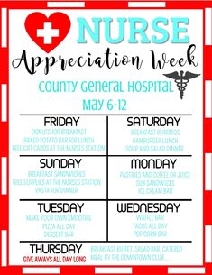 the nurse appreciation week poster for nurses