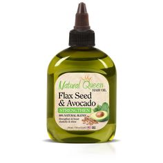 PRICES MAY VARY. AVOCADO & FLAXSEED OIL FOR HAIR: Natural Queen Flax Seed & Avocado Strengthen Hair Oil is a 99% Natural blend of Flax Seed & Avocado Oils, expertly formulated to strengthen hair, boost elasticity and increase shine. FLAX SEED HAIR GROWTH: This strengthening formula helps strengthen from the root to the tip of each strand, encouraging healthy hair growth. ELIXIR HAIR OIL: A nourishing treatment oil that improves hair elasticity, helping hair resist breakage. FLAX SEED HAIR OIL & Flaxseed Oil For Hair, Avocado Oil For Hair, Avocado Oil Hair, Black Hair Tips, Moisturizing Hair Oil, Avocado Hair, Turmeric Vitamins, How To Grow Your Hair Faster, Hair Growing Tips